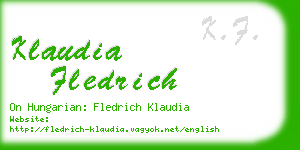 klaudia fledrich business card